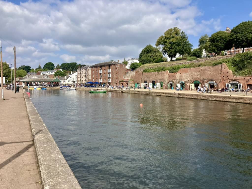An image of Exeter quay on a summers day.
